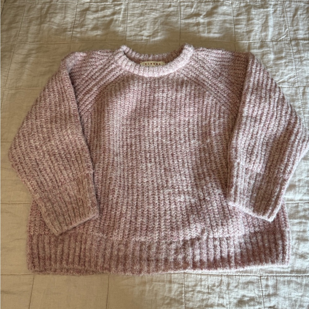 XiRENA Alpaca Pink Crew Neck Sweater